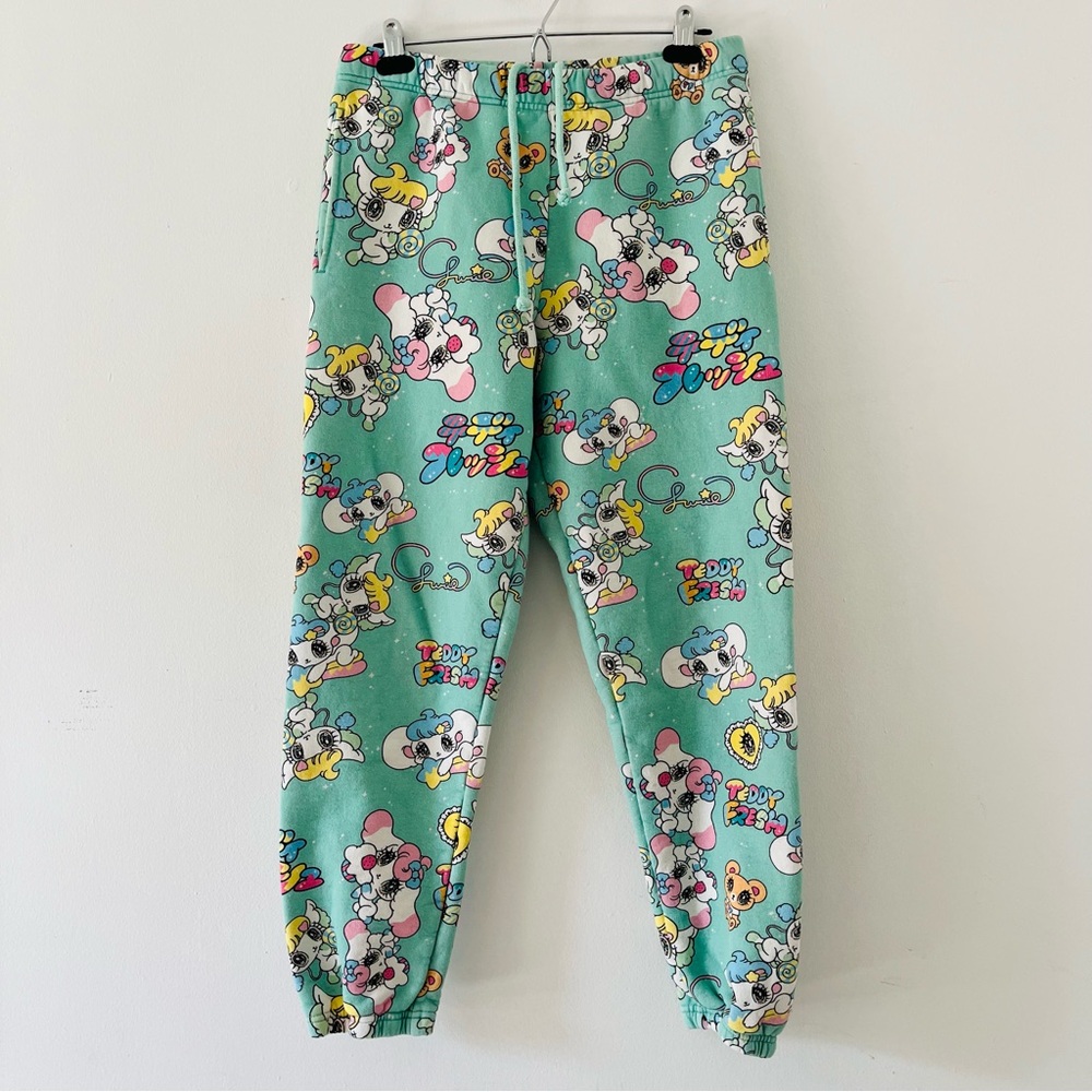 Teddy Fresh x Yurie Sekiya Mint Animated SweatPants Size Small